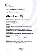 Accreditation certificate of the test laboratory